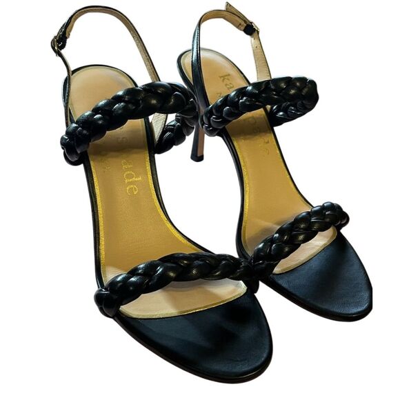 Kate Spade New York Slingback Stiletto Black Sandals Women’s 8.5 w/ Dust Bag - Picture 13 of 13